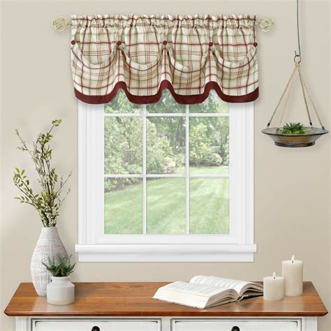 country style window valances|plaid country valances for windows.